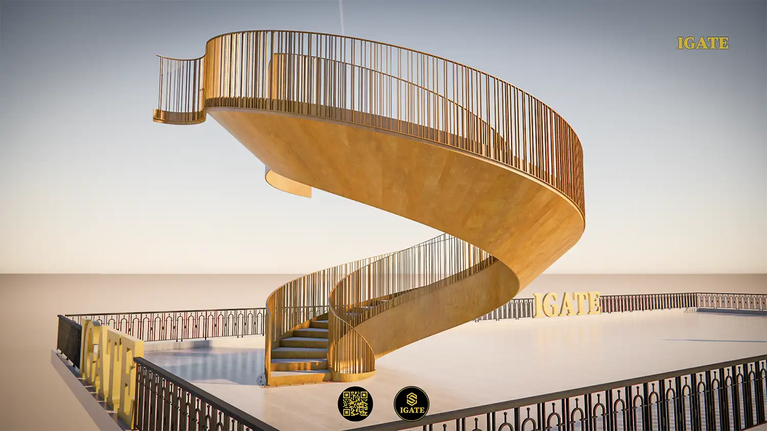 3d Cầu Thang Sắt Igate